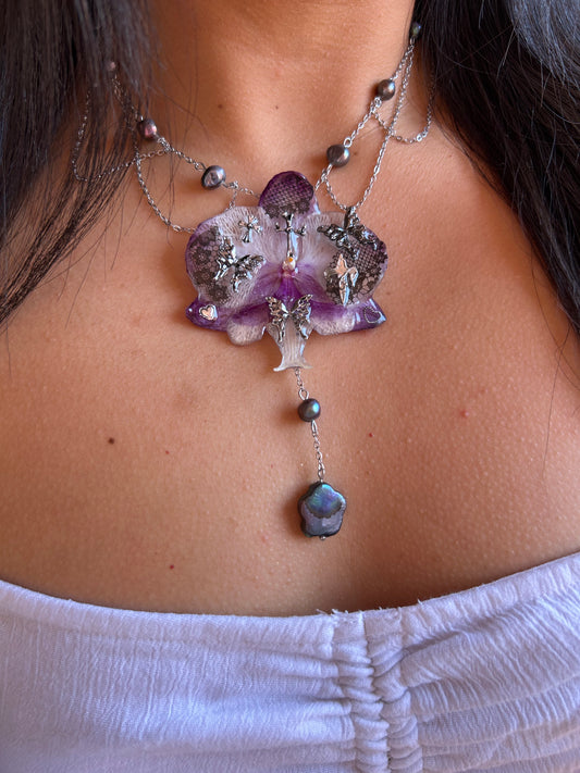 Darkly wild orchid