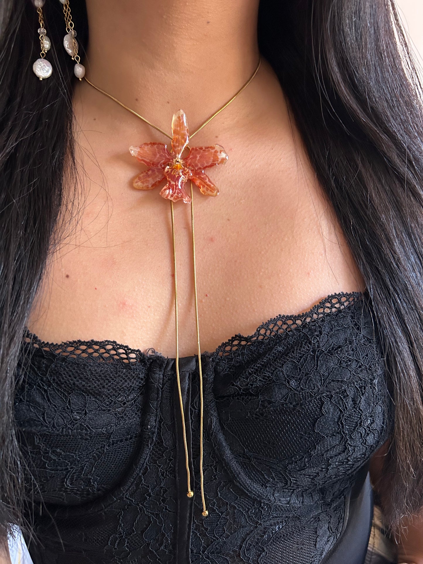 Exotic orange orchid