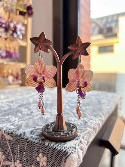 Pendientes Phalaenopsis mini silver
