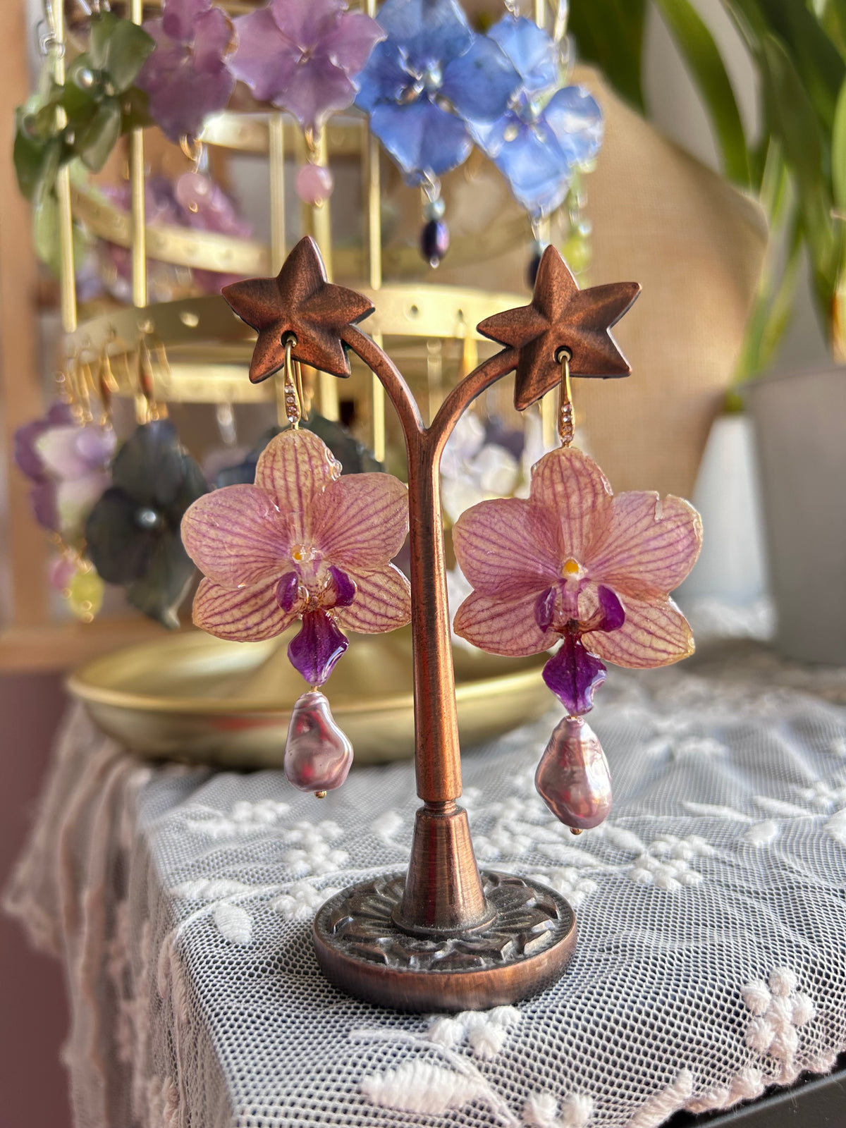 Pendientes mini Orchid
