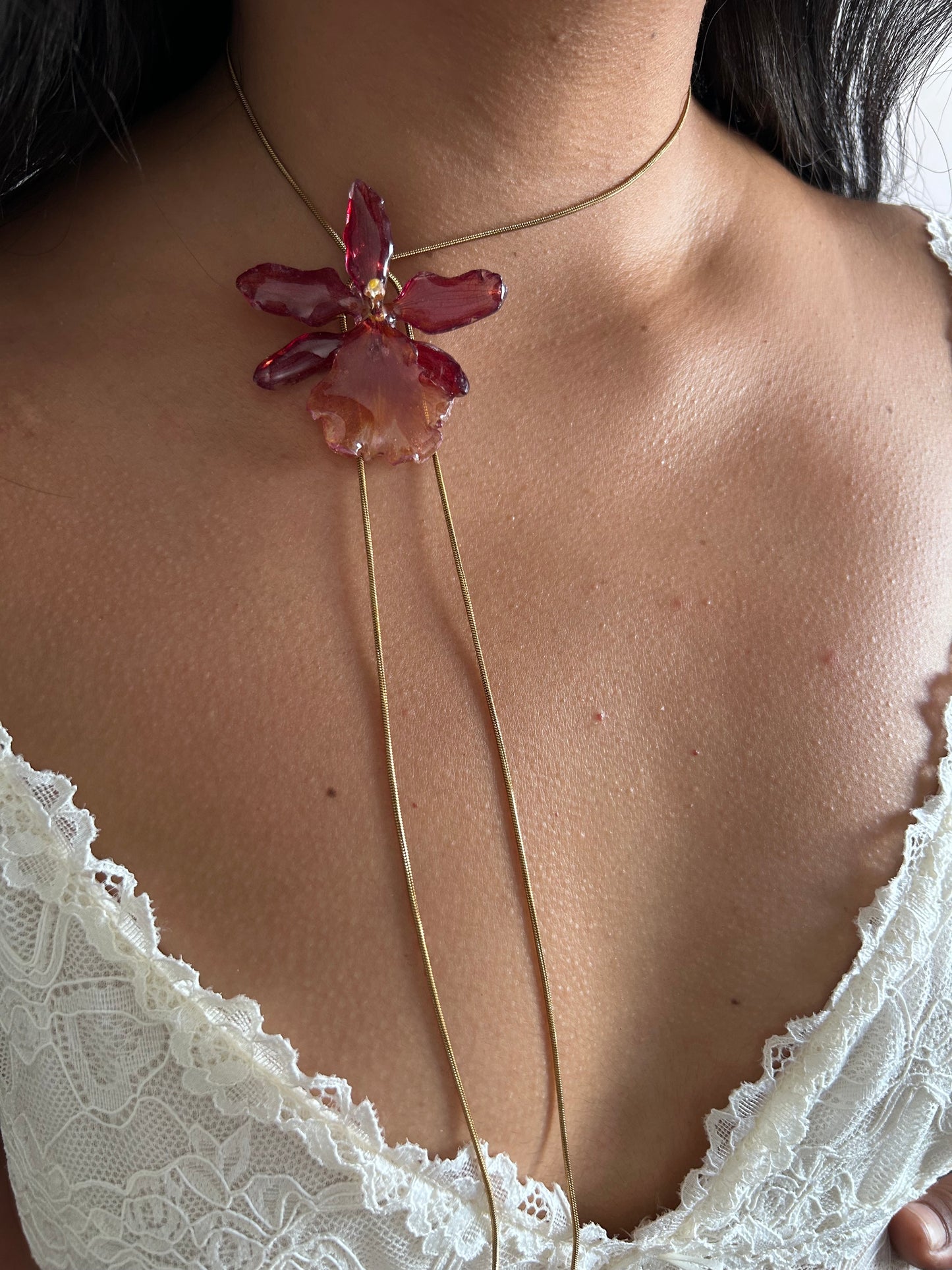 Exotic orchid wild red