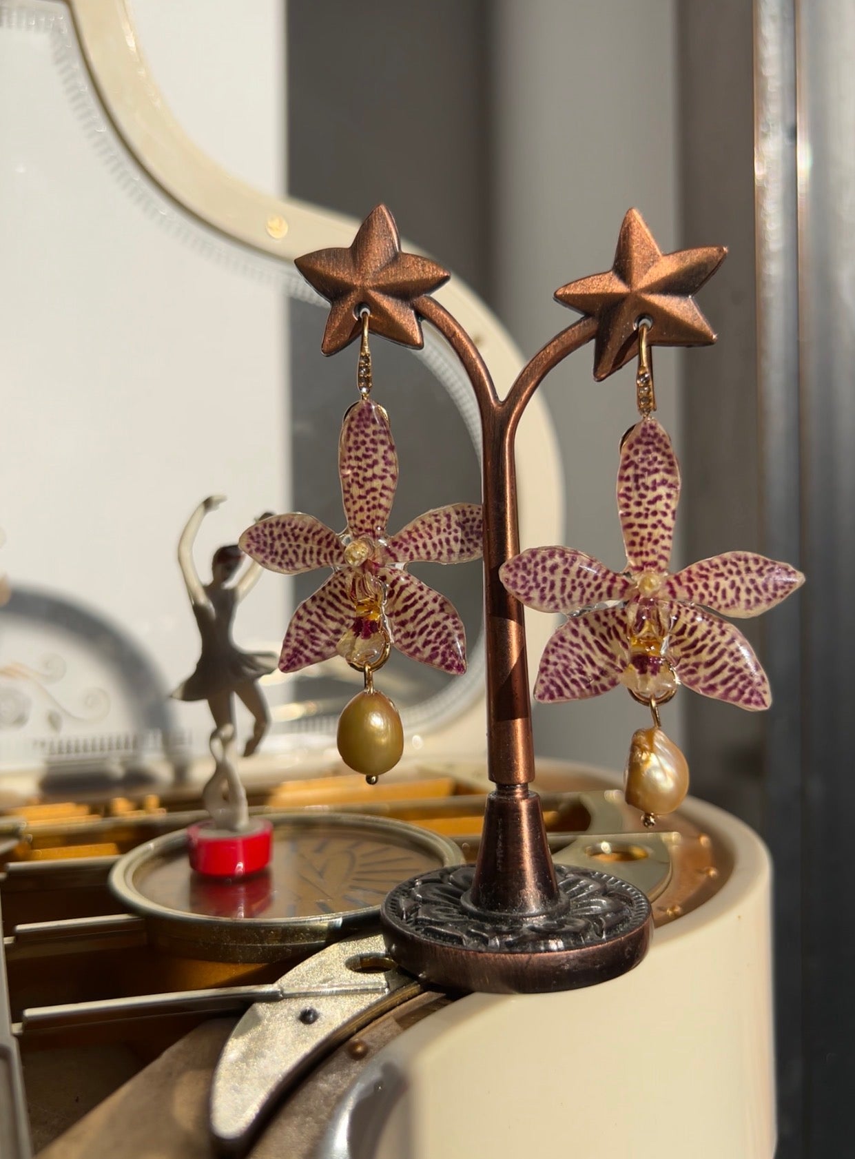hybrid orchid earrings