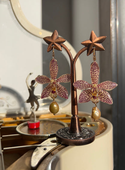 hybrid orchid earrings