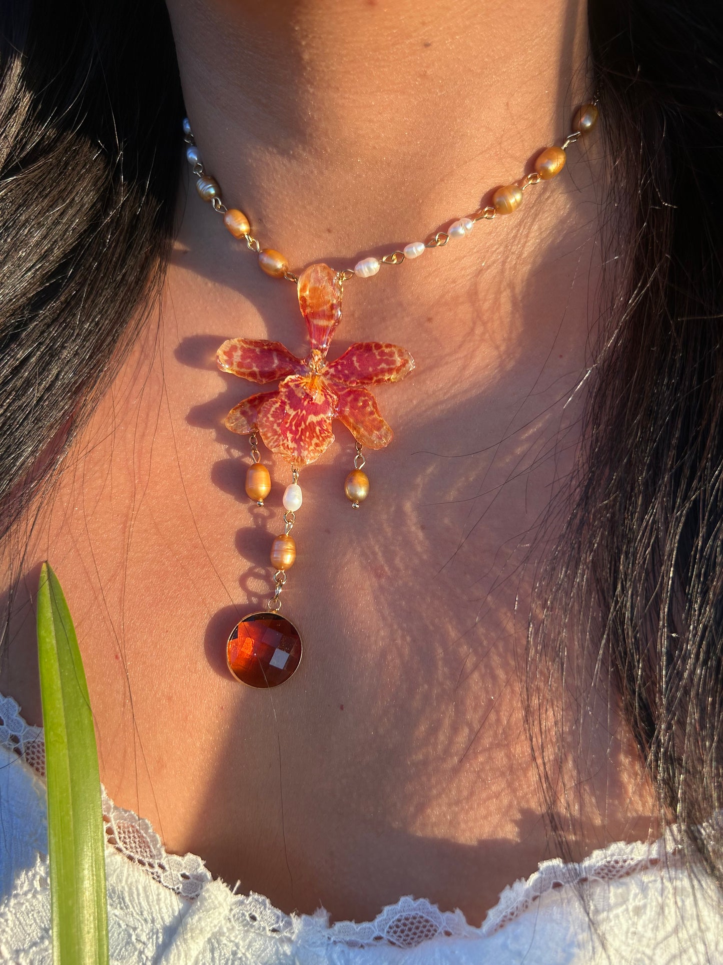 Perlas doradas cambria orchid