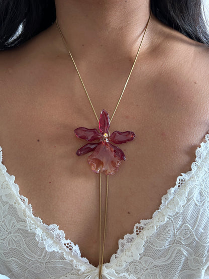 Exotic orchid wild red
