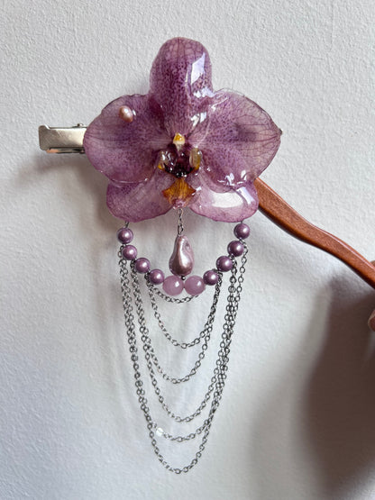 Hair clip Phalaenopsis pink