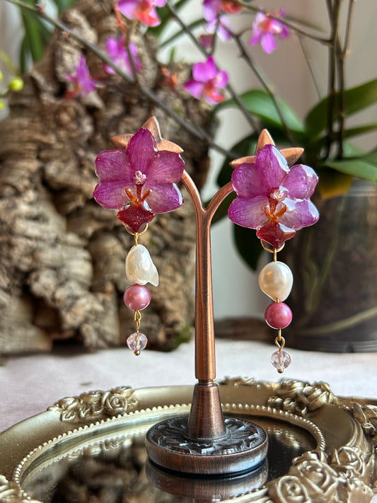 Pendientes Mini orchid pink