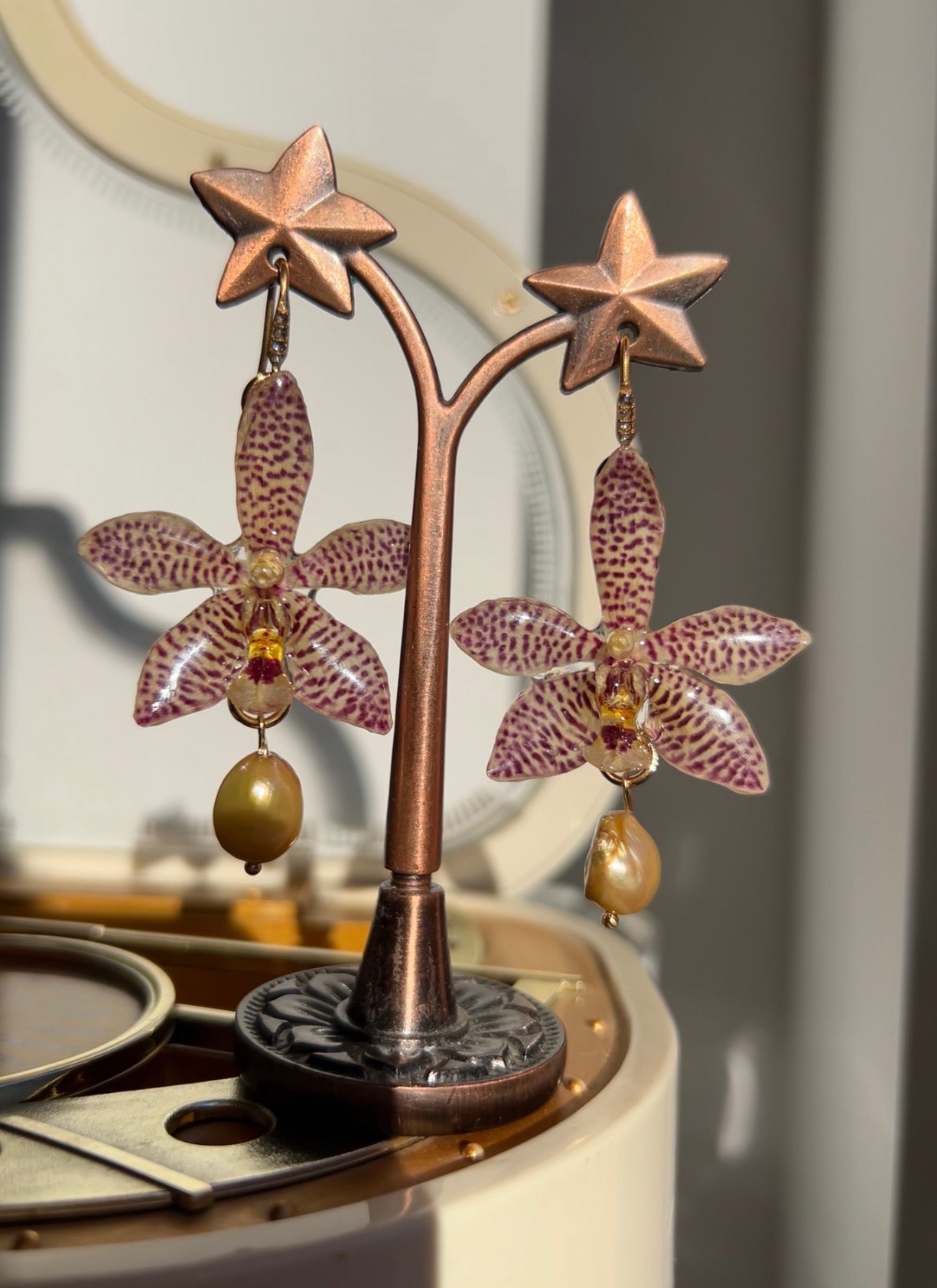 hybrid orchid earrings