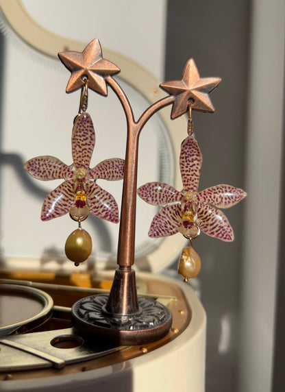 hybrid orchid earrings