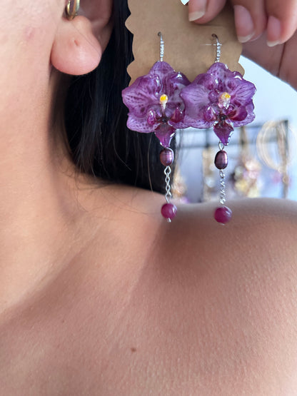 Pendientes mini purple