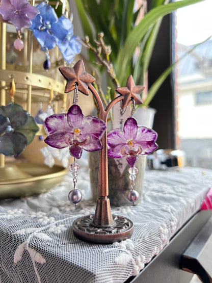 Pendientes orchid mini purple