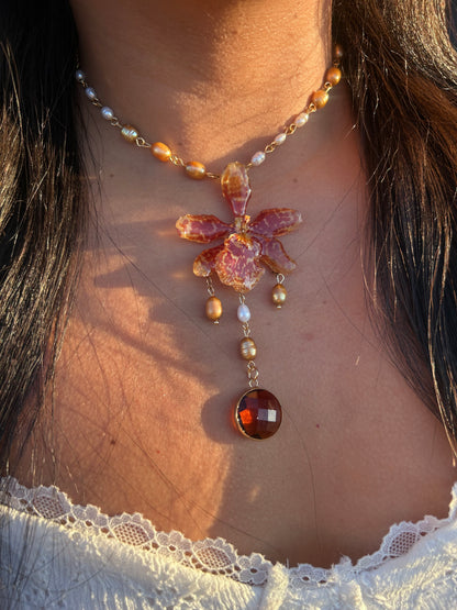Perlas doradas cambria orchid