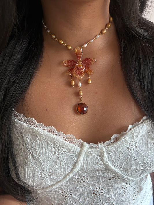 Perlas doradas cambria orchid