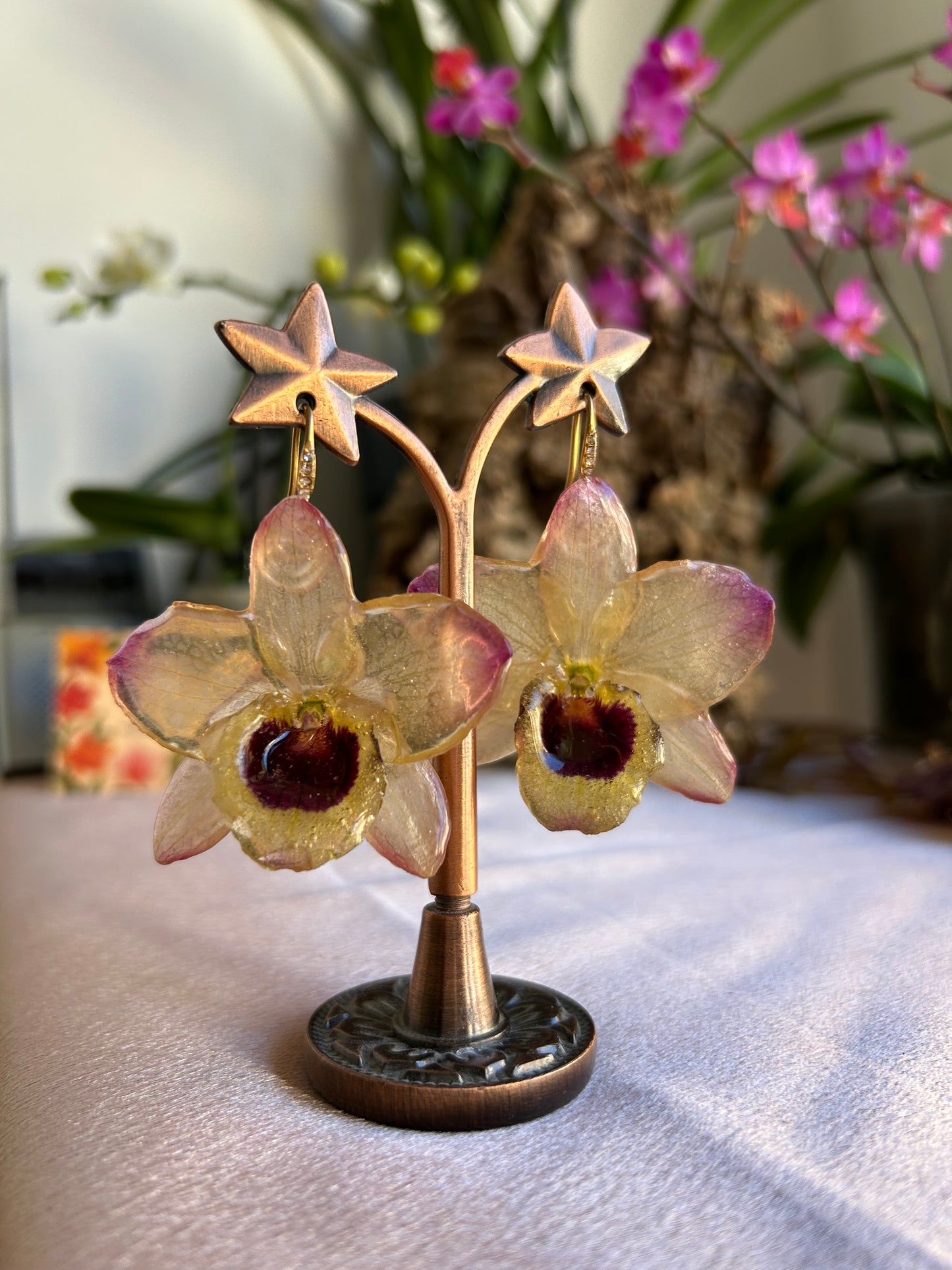 Pendientes Dendrobium sunny eyes