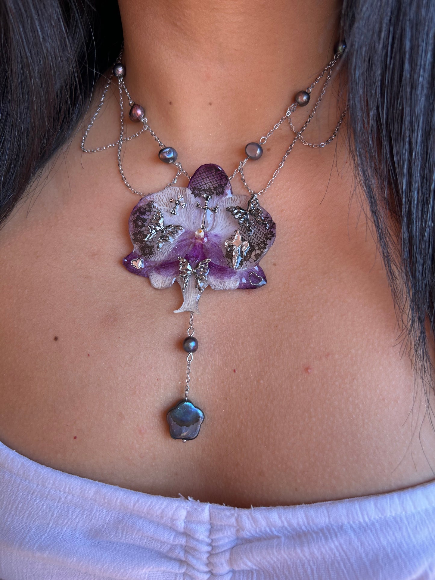 Darkly wild orchid