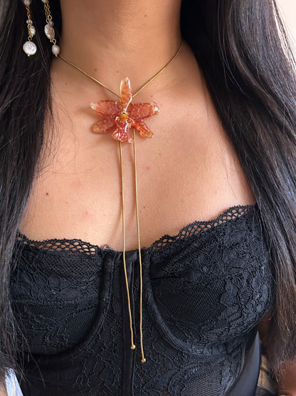 Exotic orange orchid