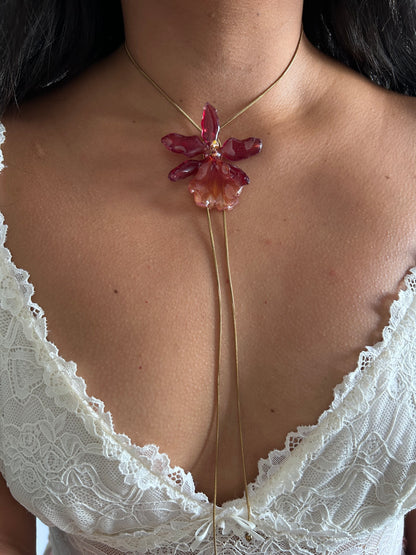 Exotic orchid wild red