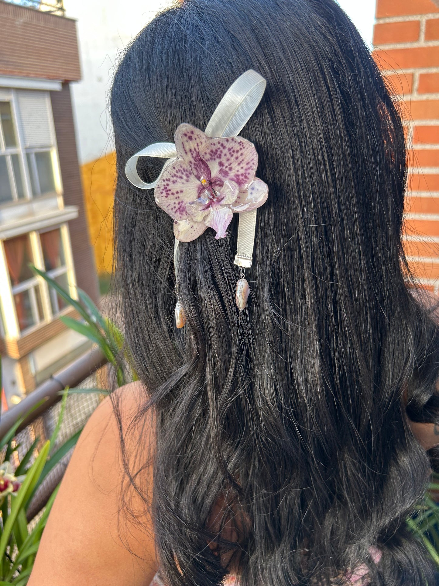 Hair clip phalaenopsis lazo