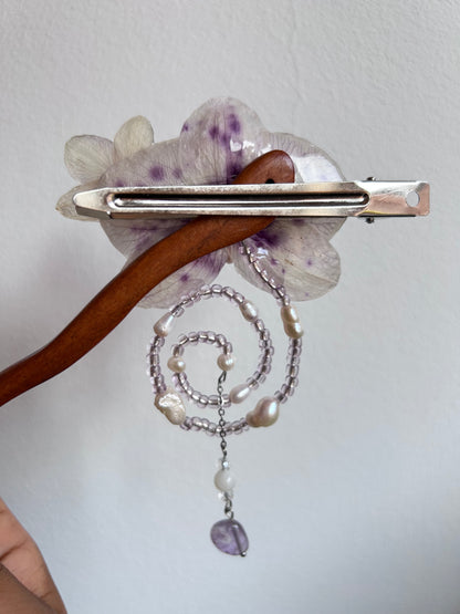 Hair clip duple de orquídeas