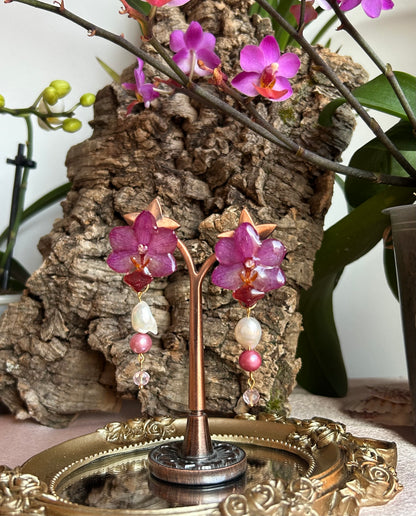 Pendientes Mini orchid pink
