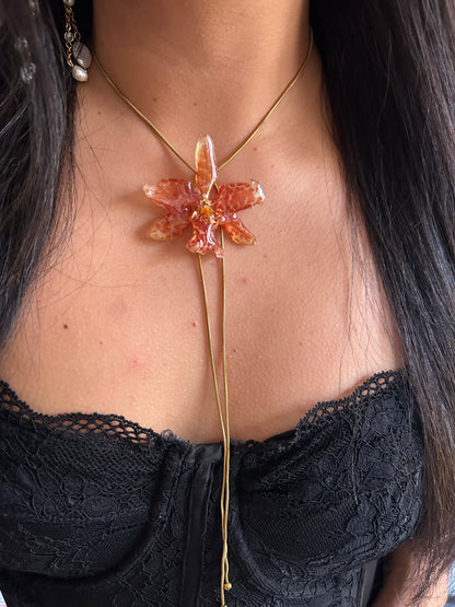 Exotic orange orchid