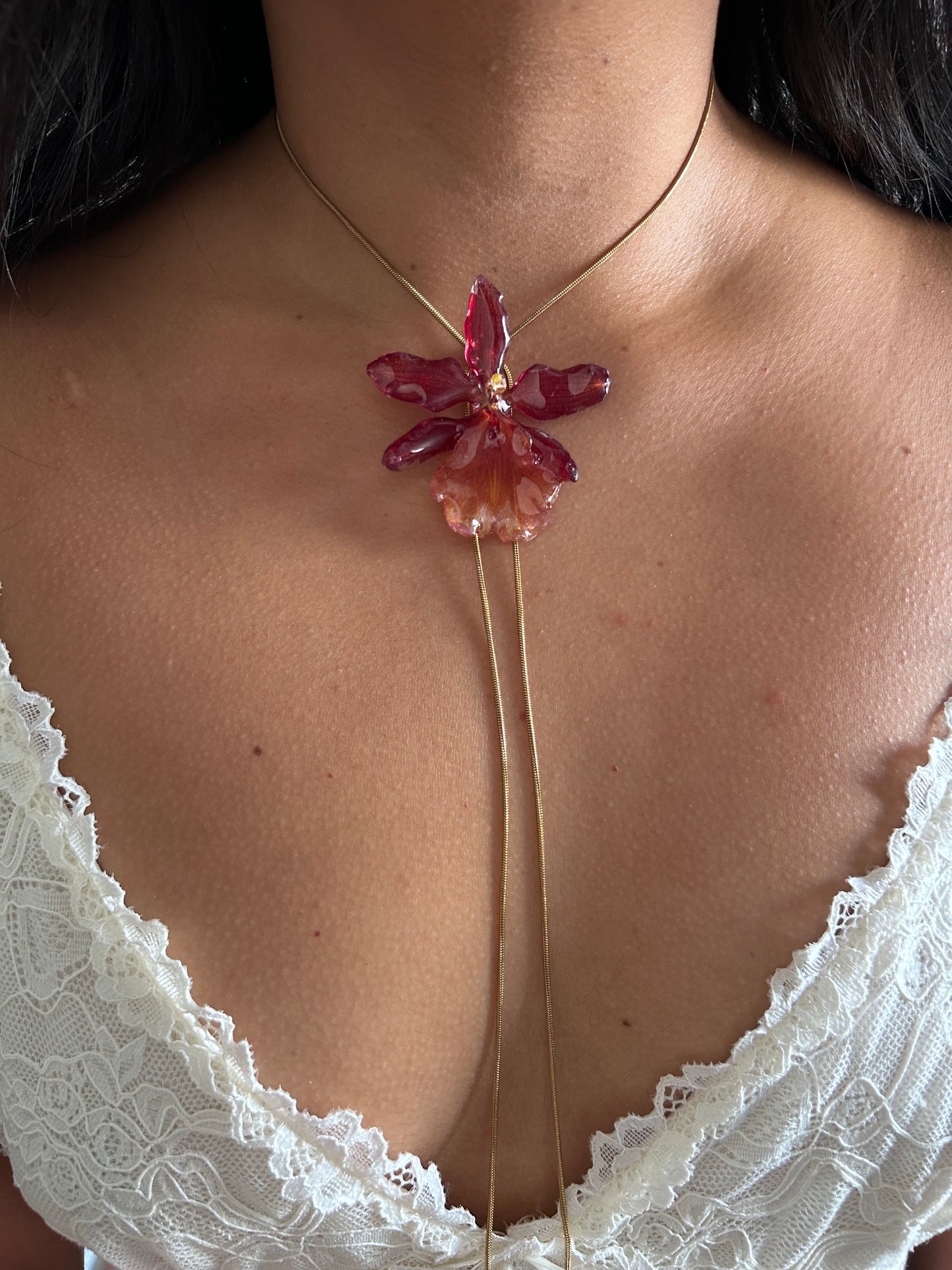 Exotic orchid wild red