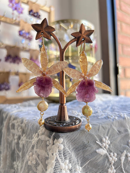 Miltoniopsis earrings