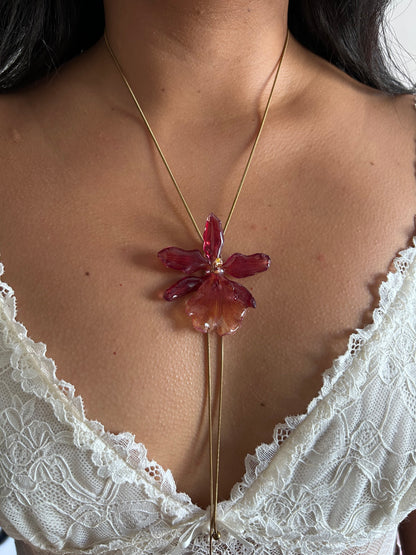 Exotic orchid wild red