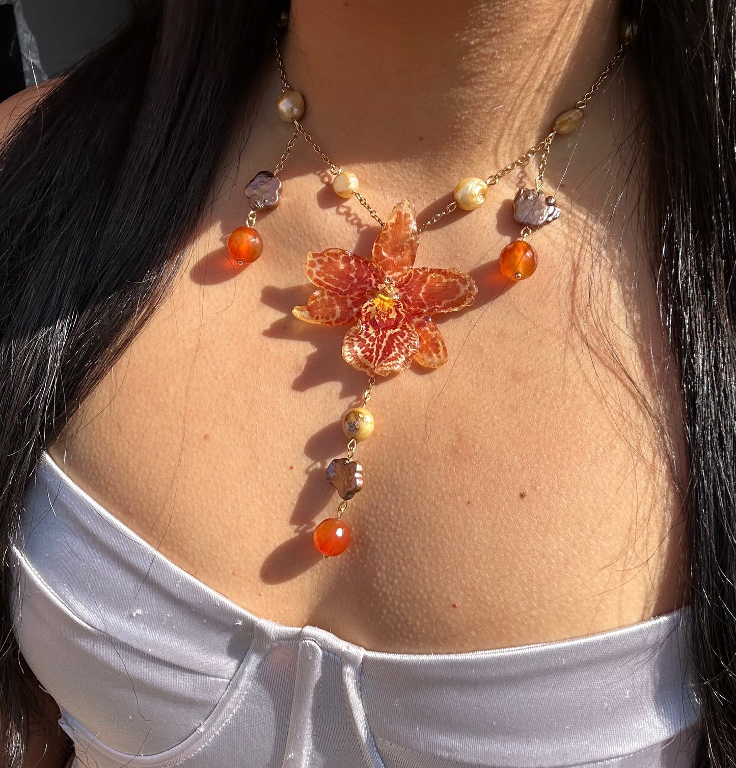 Exotic orange orchid