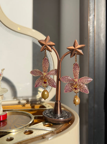 hybrid orchid earrings
